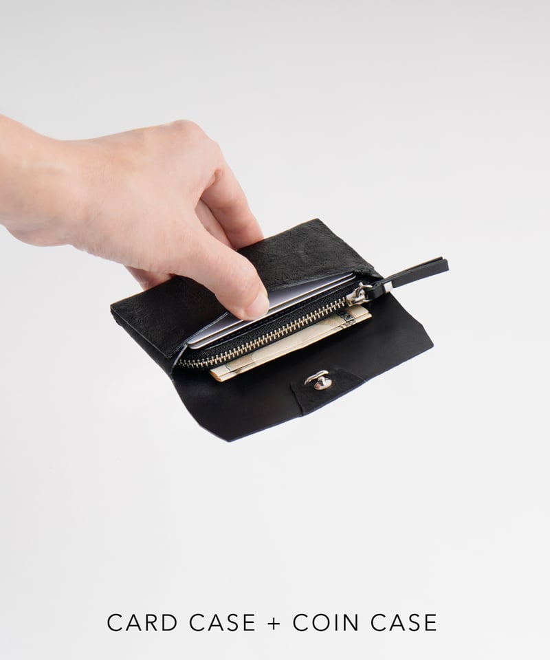 PAPER CARD CASE / WALLET ( L.BROWN / BLACK ) |