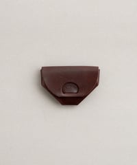 SEAMLESS "CLASSIC LEATHER" COIN CASE  ( D.BROWN )