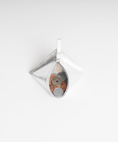 SLANT COIN CASE ( SILVER )