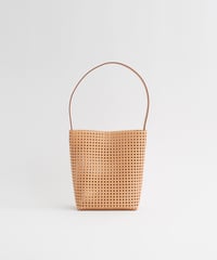 "KAGO" SHOULDER TOTE - M ( NUDE / BLACK )