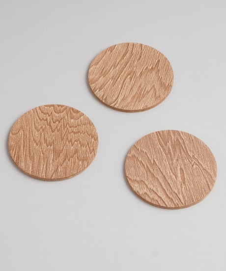 PLYWOOD LEATHER COASTER