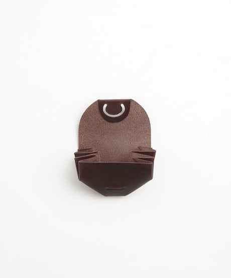SEAMLESS "CLASSIC LEATHER" COIN CASE  ( D.BROWN )