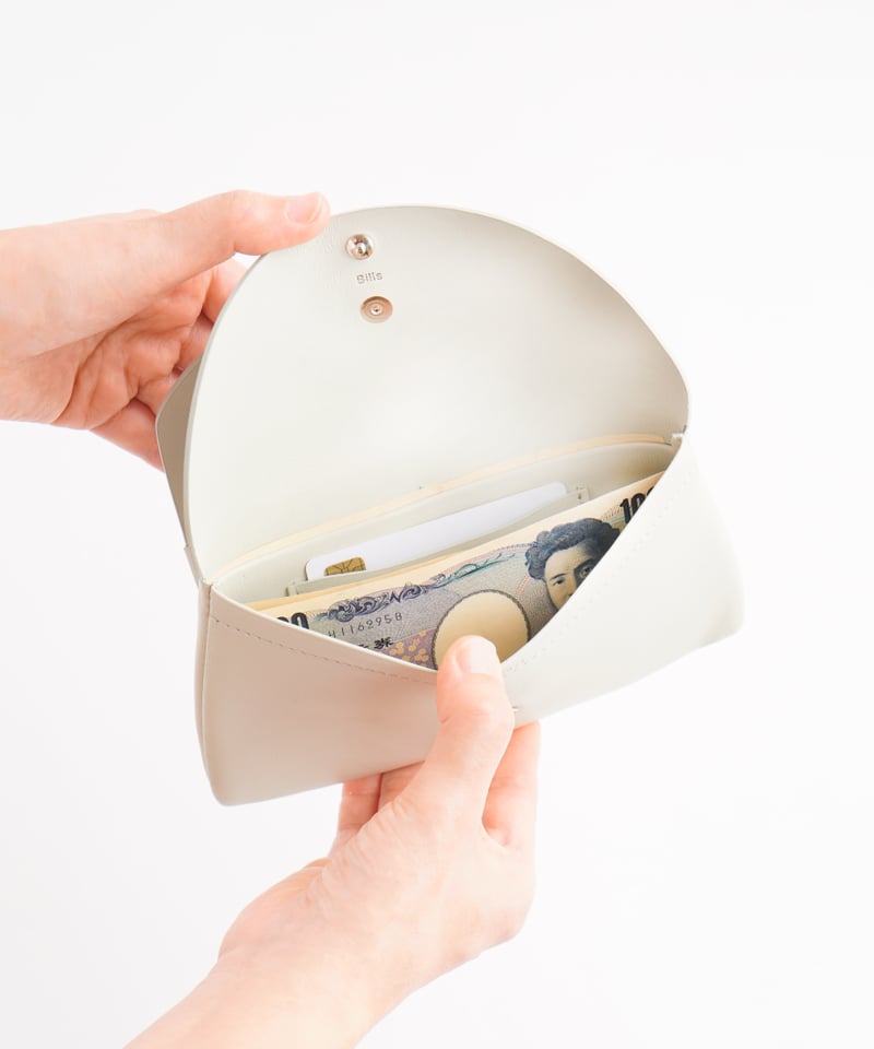 FOLD LONG WALLET ( ICE GRAY / BLACK ) | i ro s