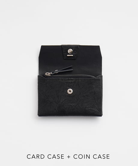 PAPER CARD CASE / WALLET ( L.BROWN / BLACK )