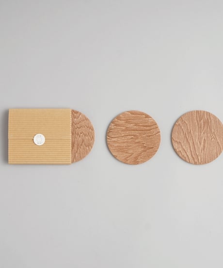 PLYWOOD LEATHER COASTER
