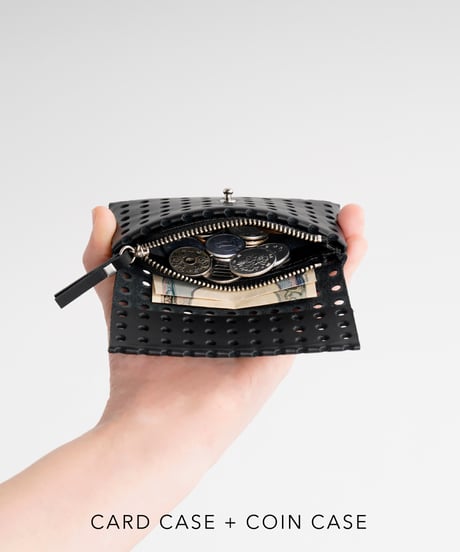 "KAGO" CARD CASE / WALLET ( NUDE / BLACK )