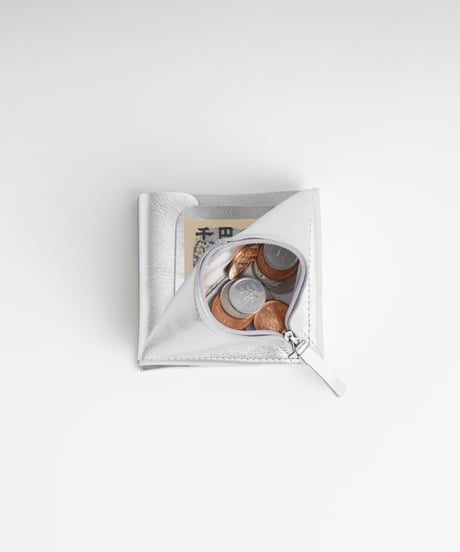 SLANT SHORT WALLET ( SILVER )