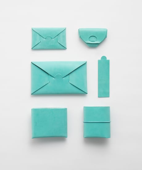 LEATHER BOOKMARK "WAXED LEATHER" ICE BLUE