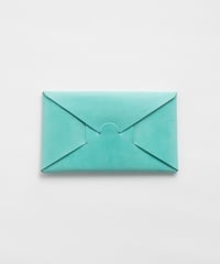 SEAMLESS "WAXED LEATHER" LONG WALLET  ( ICE BLUE  )