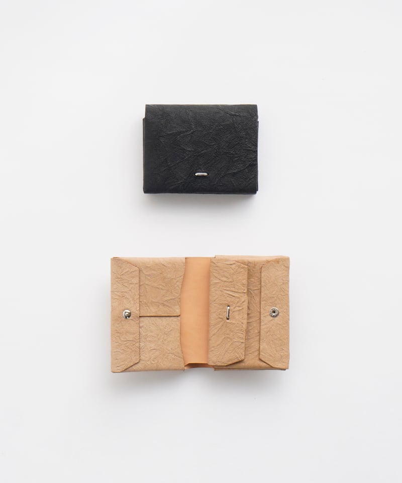 小物 irose paper short wallet black PAPER SHORT WALLET ( L.BROWN / BLACK ) | i ro s