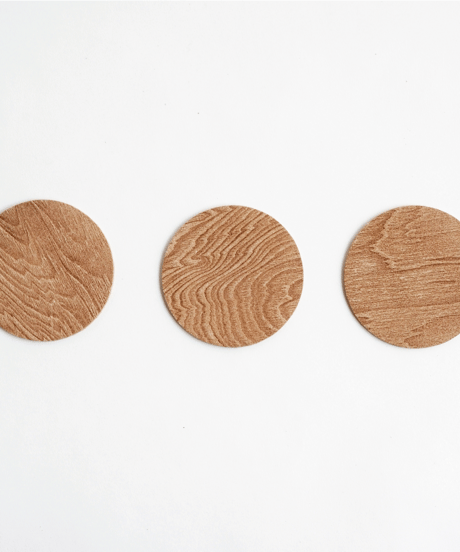 PLYWOOD LEATHER COASTER