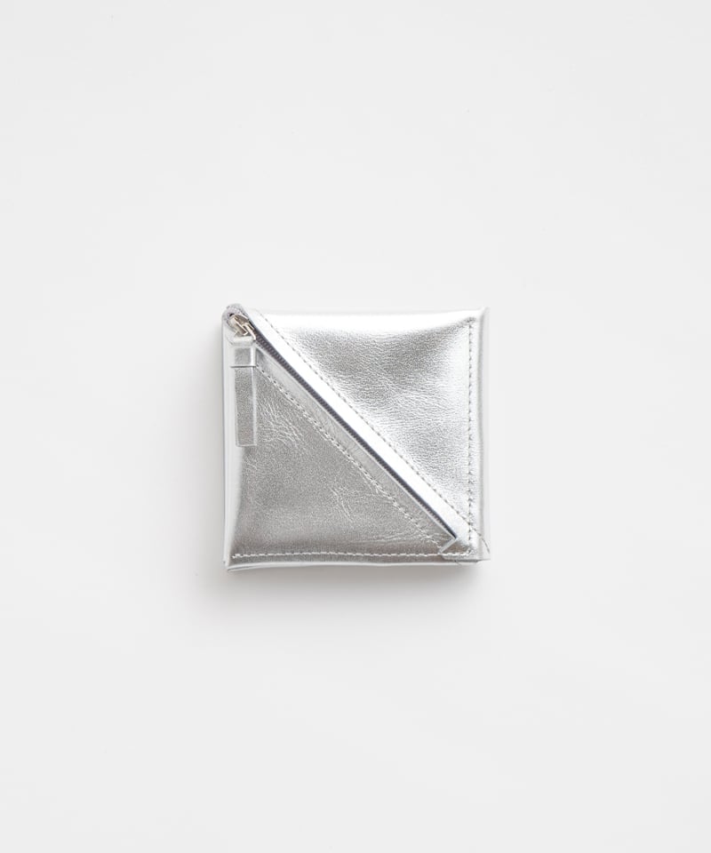 SLANT SHORT WALLET ( SILVER ) | i ro se Offici