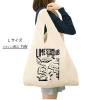 【LIMESTONE＆Handa Made】FUN CLIMBINGコットンマルシェバック　Lサイズ