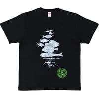 水深別お魚Ｔシャツ　ブラック　メンズ