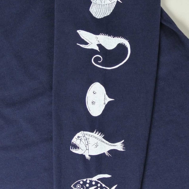 概、深海魚 長袖Tシャツ メンズ（袖プリント） | ユキヨシ衣料｜楽しい