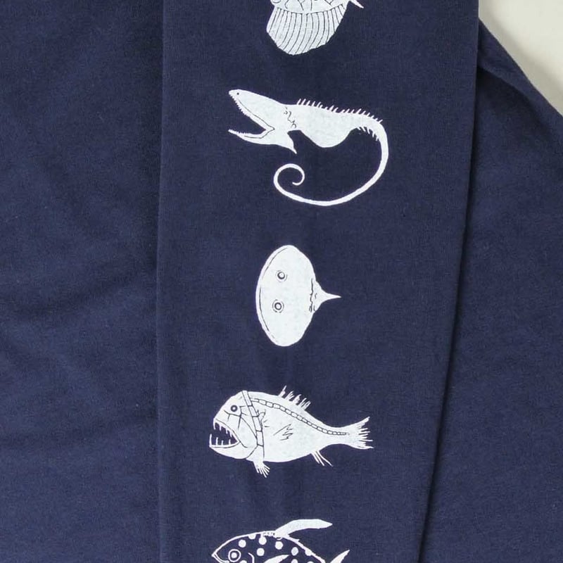 概、深海魚 長袖Tシャツ メンズ（袖プリント） | ユキヨシ衣料