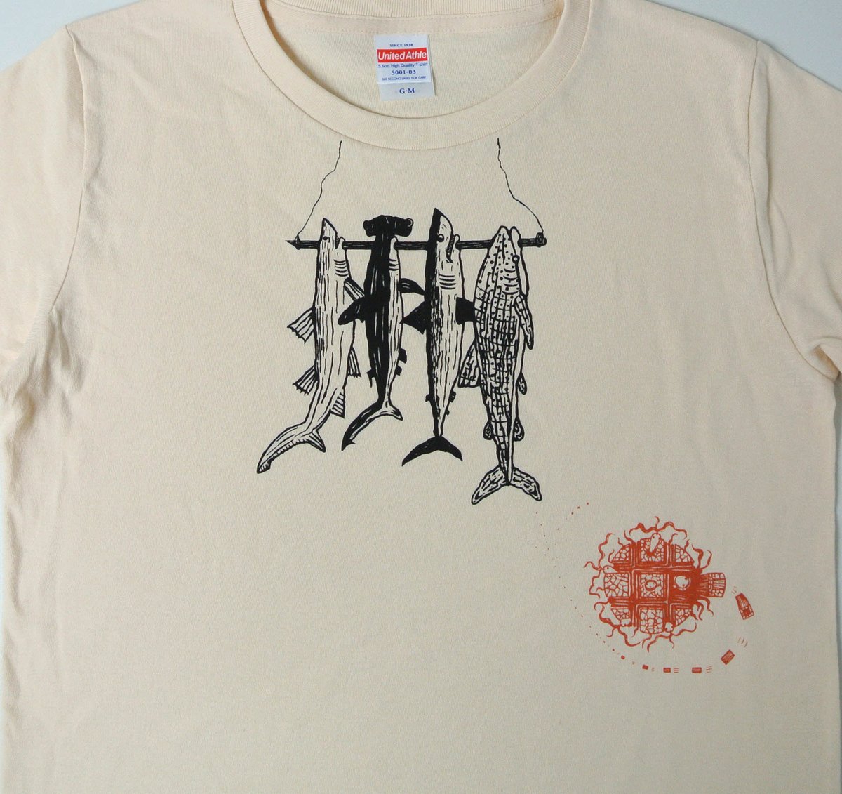 鮫めざしTシャツ レディース | ユキヨシ衣料｜楽しいTシャツを安価で
