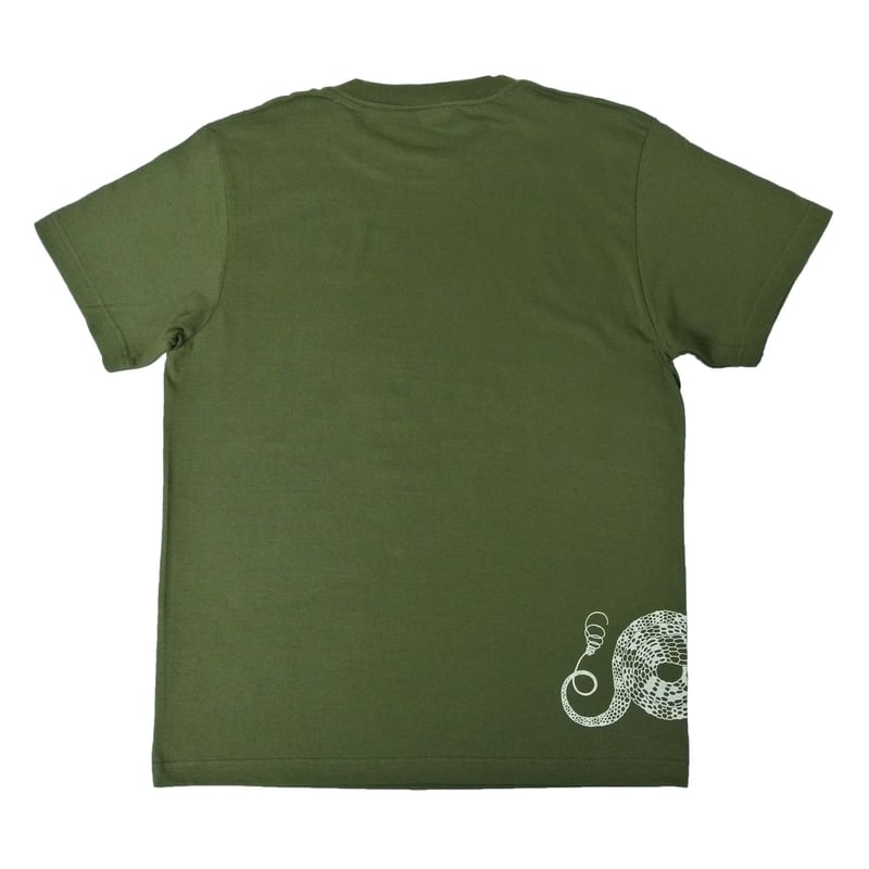 危機回避！蛇から逃げた蛙Tシャツ グリーン メンズ | ユキヨシ衣料
