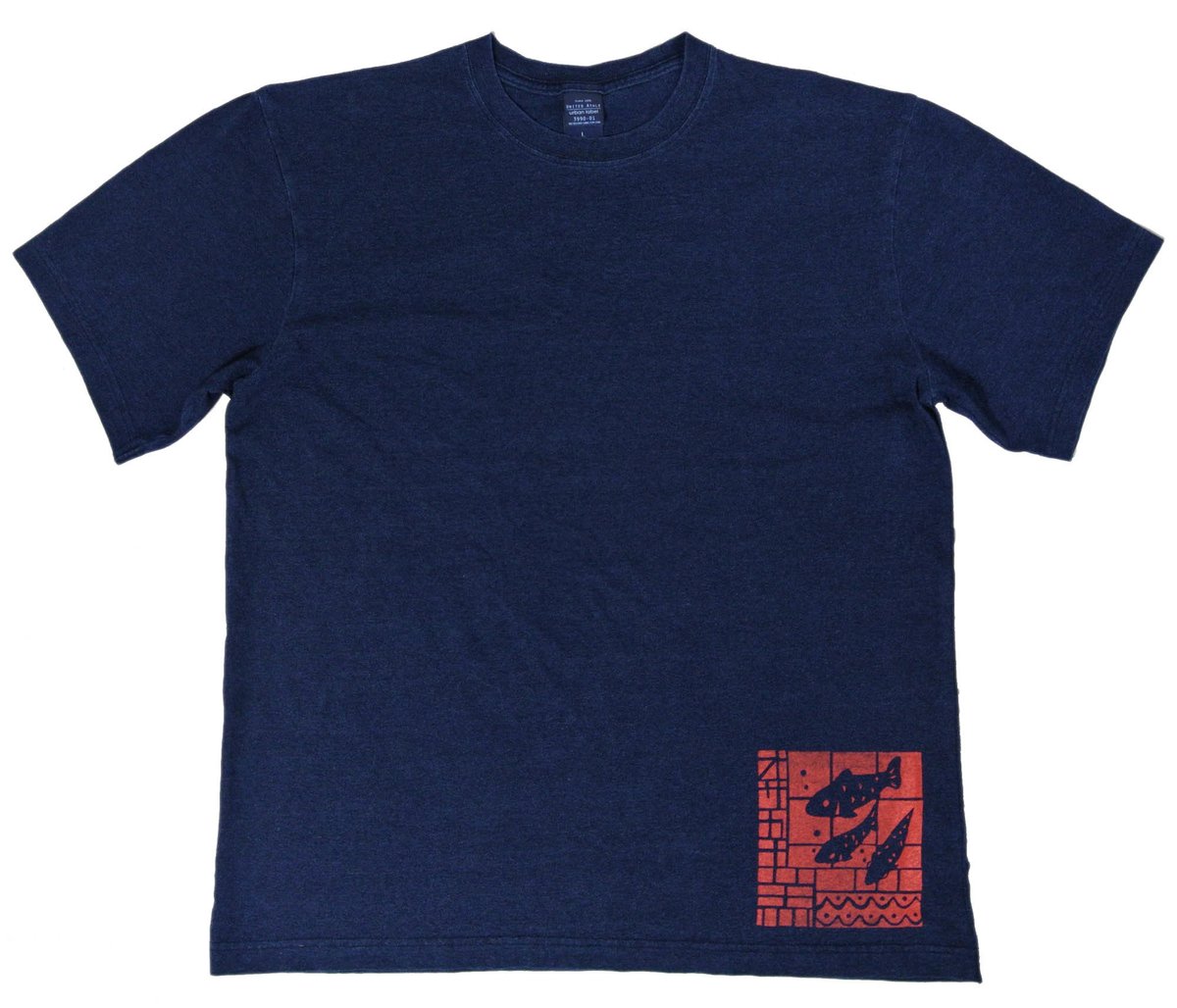 おサカナ魚デニム風Tシャツ メンズ | ユキヨシ衣料｜楽しいTシャツを