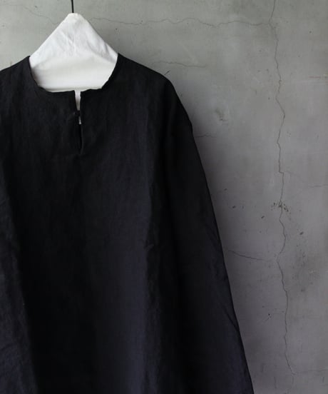 klauseクロイゼ / Sun-dried Linen C.S Slit Neck Shirtシャツ/ kla-25014