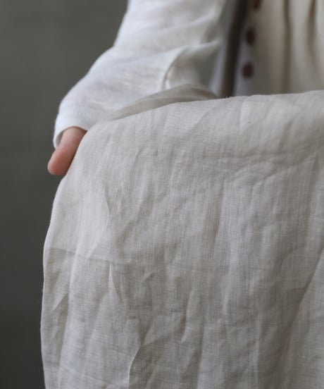 cavane キャヴァネ / Gathered skirt with side button linen100 スカート / ca-25150