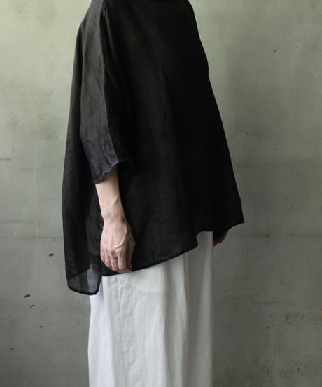 cavane キャヴァネ / Tunic half-sleeve Linen100シャツ / ca-25111
