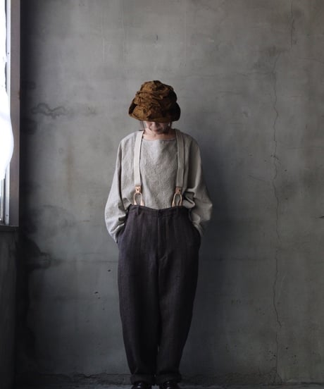 cavane キャヴァネ / Over-pants with suspender wool100パンツ / ca-25161