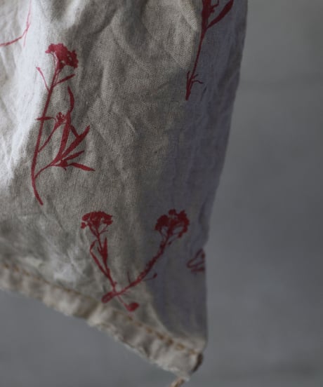 Cavalier Meiko Takahashi  /Pressed flower pouch bag "Alyssum" Poppy red / Me-23004