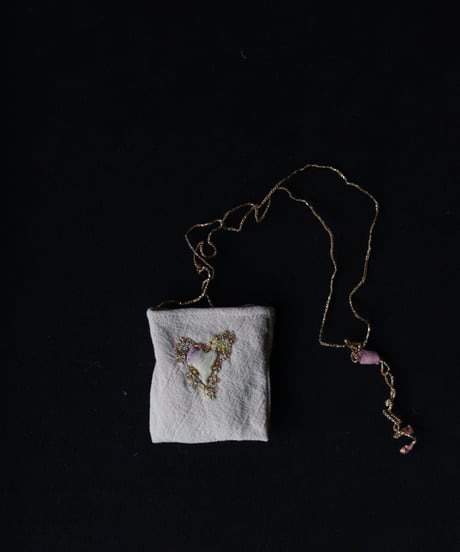 Antonia Rossi (Antomoon)/ Embroidered little pouch omamori vintage Necklaceネックレス / An-25009