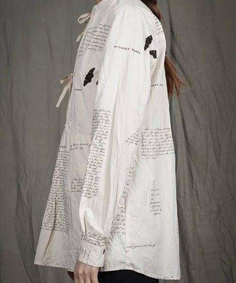 ALEKSANDR MANAMISアレクサンダーマナミ/ HERBARIUM NOTES WORKERS BOW SHIRT - HERBARIUM NOTESプルオーバーシャツ/ am-25023