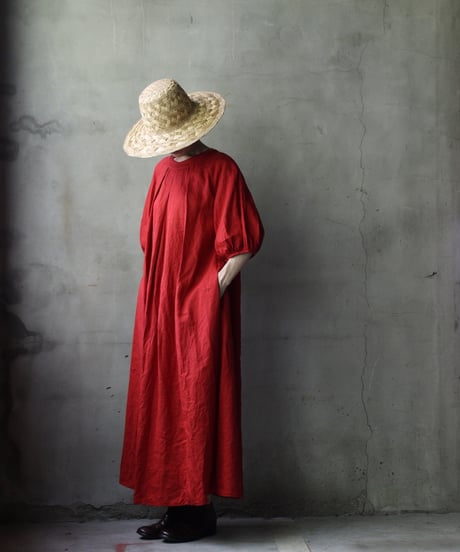 cavane キャヴァネ / Over Tuck Linen100 Dressワンピース / ca-25101