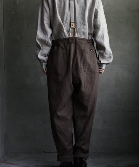 cavane キャヴァネ / Over pants with suspenders Woolパンツ / ca-24213