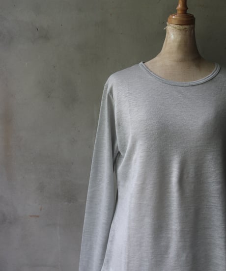 cavane キャヴァネ / Linen Crew-Neck long sleeveT / ca-24112A