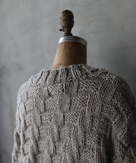 BIEK VERSTAPPEN / HAND KNITTED CARDIGAN手編みニット / Bie-24024(KNH-big)