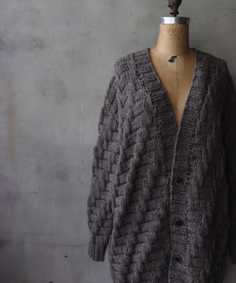BIEK VERSTAPPEN / HAND KNITTED CARDIGAN手編みニット / Bie-24025(KNH-big)