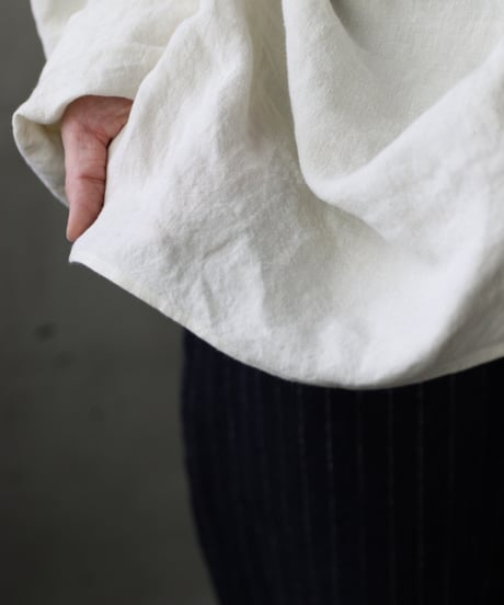 klauseクロイゼ / Sun-dried Linen C.S Shirt Middle Lengthシャツ/ kla-25011