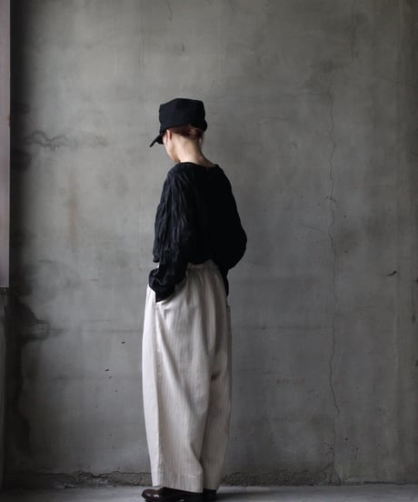 cavane キャヴァネ / St-Wide TrousersⅡ Cotton&Linenパンツ/ ca-26046