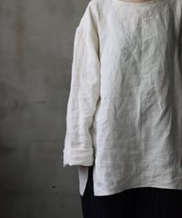 klauseクロイゼ / Sun-dried Linen C.S Shirt Middle Lengthシャツ/ kla-25011
