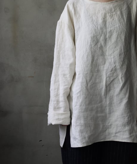 klauseクロイゼ / Sun-dried Linen C.S Shirt Middle Lengthシャツ/ kla-25011