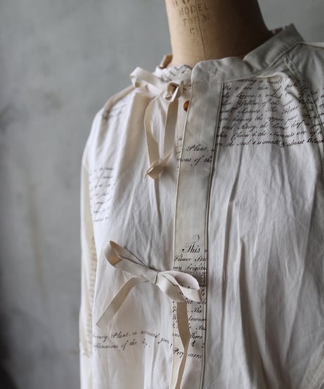 ALEKSANDR MANAMISアレクサンダーマナミ/ HERBARIUM NOTES WORKERS BOW SHIRT - HERBARIUM NOTESプルオーバーシャツ/ am-25023