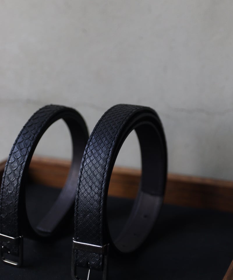 cavane キャヴァネ / #24Python Leather Beltベルト / ca-2