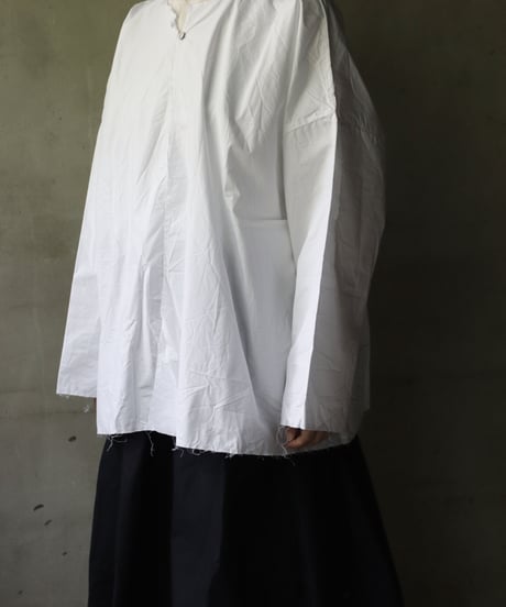 SCHA シャー/ Round Neck Open Front Volume Top" OE "-PAPER COTTON HEAVY- / Sc-23008 ( Art#1724)