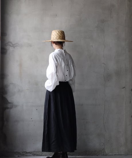 cavane キャヴァネ / Gatehered Petti Skirt linen100スカート/ ca-26051
