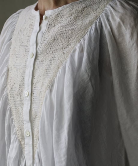 cavane キャヴァネ / Collarless raglan linen100 blouseブラウス / ca-25133