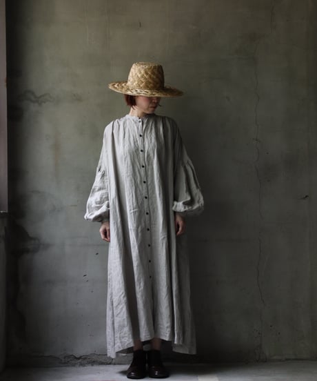 cavane キャヴァネ / Balloon sleeve dress linen100ワンピース / ca-25058