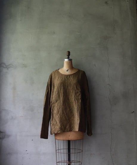Au Vrai Chic/ Crew Shirt No Collar Long sleeve/ Au-24004