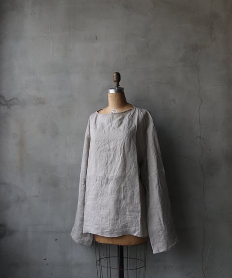 klauseクロイゼ / Belarus Linen平織/薄手C.S.Boat Neck Shirt / kla-26012