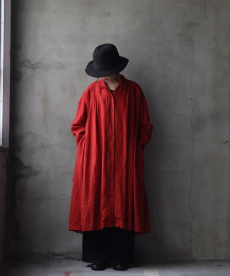 cavane キャヴァネ / Over-Dress Coat linen100ドレスコート / ca-25163