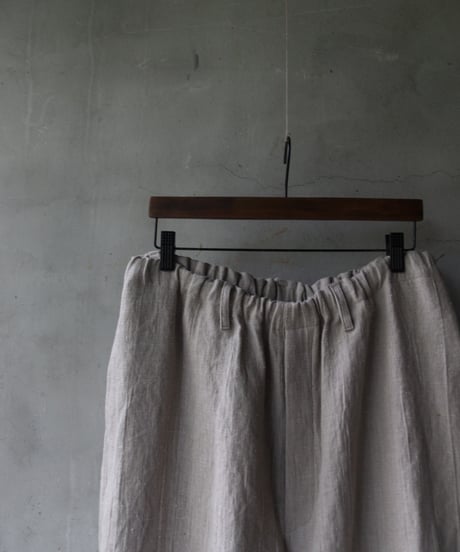 klauseクロイゼ / Belarus linen Loose Fitting Tapered Trousers (綾織/中厚手) / kla-24014