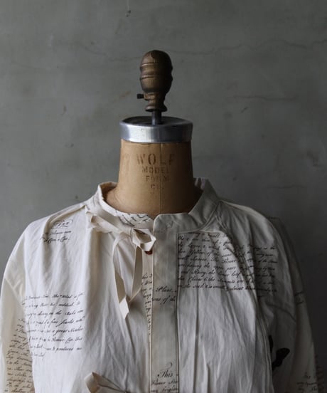 ALEKSANDR MANAMISアレクサンダーマナミ/ HERBARIUM NOTES WORKERS BOW SHIRT - HERBARIUM NOTESプルオーバーシャツ/ am-25023